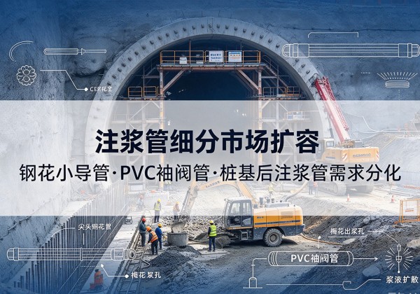 龙城注浆管细分市场扩容，隧道钢花小导管、PVC 袖阀管、桩基后注浆管需求分化